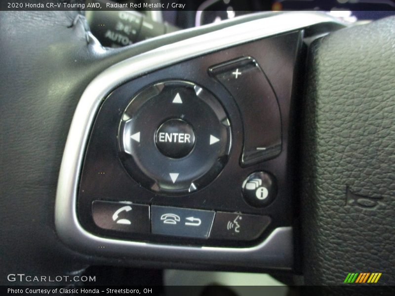 Radiant Red Metallic / Gray 2020 Honda CR-V Touring AWD