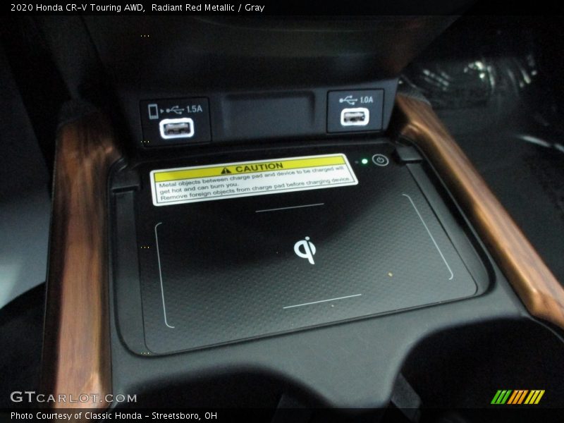 Radiant Red Metallic / Gray 2020 Honda CR-V Touring AWD