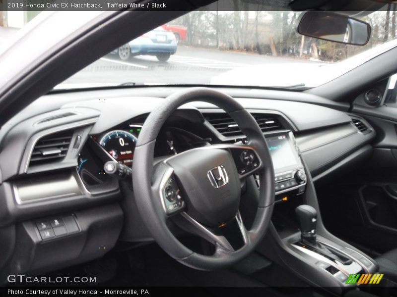Taffeta White / Black 2019 Honda Civic EX Hatchback