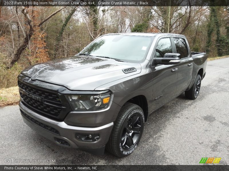 Granite Crystal Metallic / Black 2022 Ram 1500 Big Horn Night Edition Crew Cab 4x4