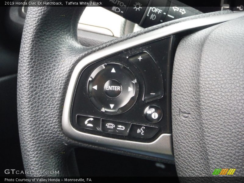 Taffeta White / Black 2019 Honda Civic EX Hatchback