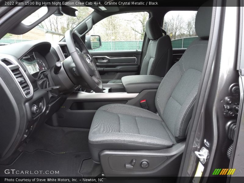 Front Seat of 2022 1500 Big Horn Night Edition Crew Cab 4x4