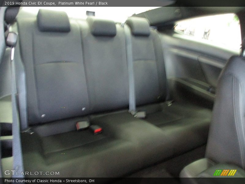 Platinum White Pearl / Black 2019 Honda Civic EX Coupe
