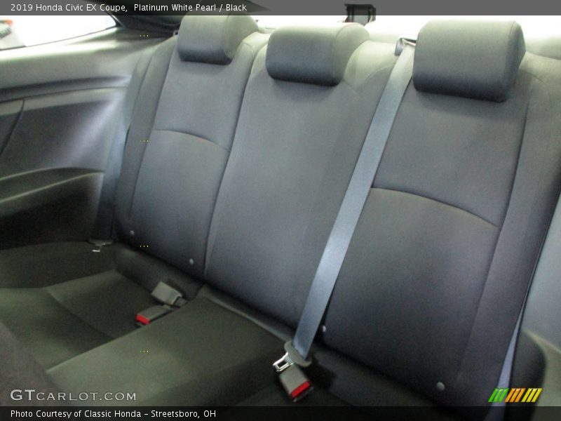 Platinum White Pearl / Black 2019 Honda Civic EX Coupe