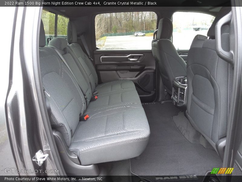 Rear Seat of 2022 1500 Big Horn Night Edition Crew Cab 4x4