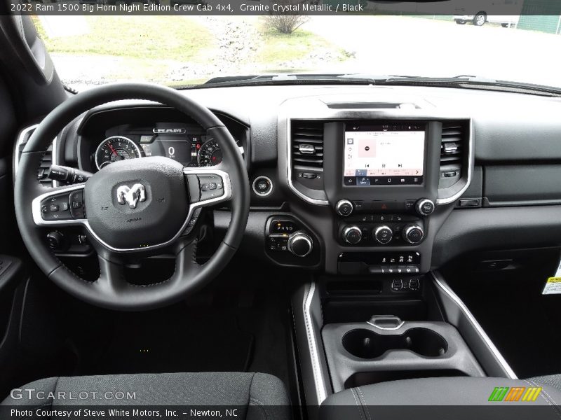 Dashboard of 2022 1500 Big Horn Night Edition Crew Cab 4x4
