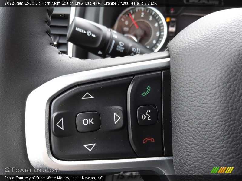  2022 1500 Big Horn Night Edition Crew Cab 4x4 Steering Wheel