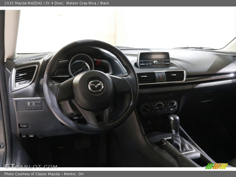 Meteor Gray Mica / Black 2015 Mazda MAZDA3 i SV 4 Door