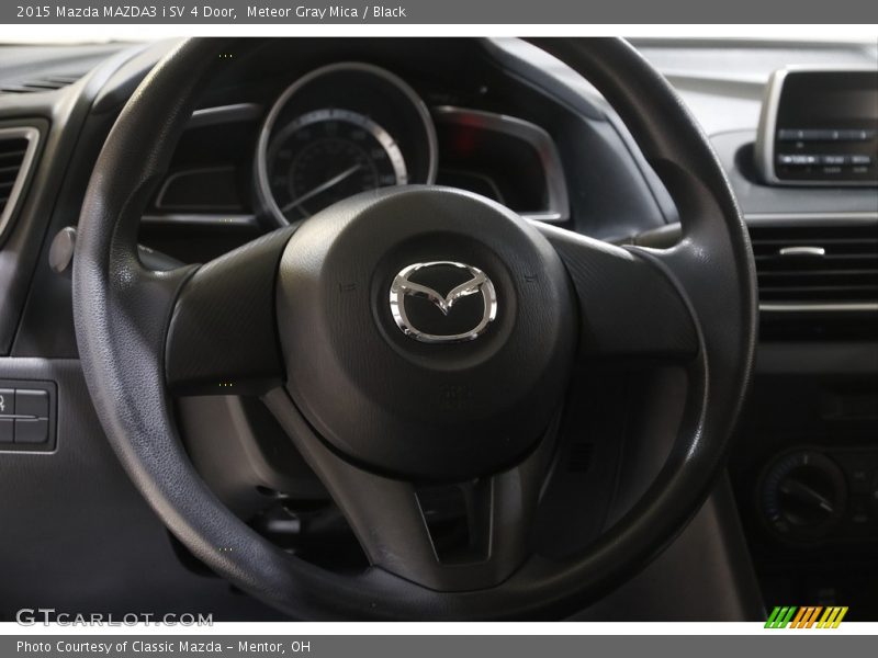 Meteor Gray Mica / Black 2015 Mazda MAZDA3 i SV 4 Door