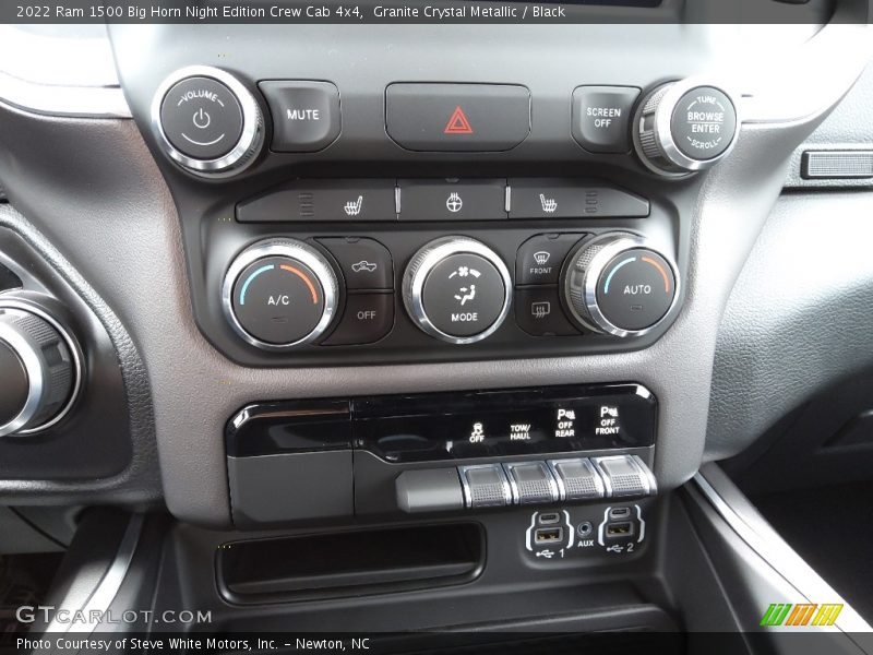 Controls of 2022 1500 Big Horn Night Edition Crew Cab 4x4