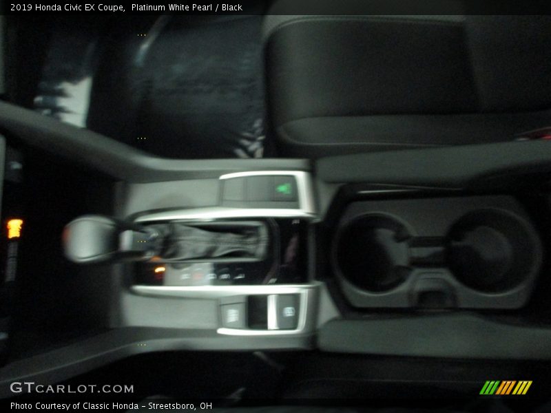 Platinum White Pearl / Black 2019 Honda Civic EX Coupe