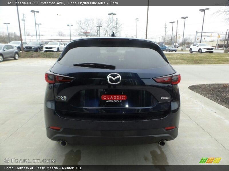 Deep Crystal Blue Mica / Black 2022 Mazda CX-5 S Preferred AWD