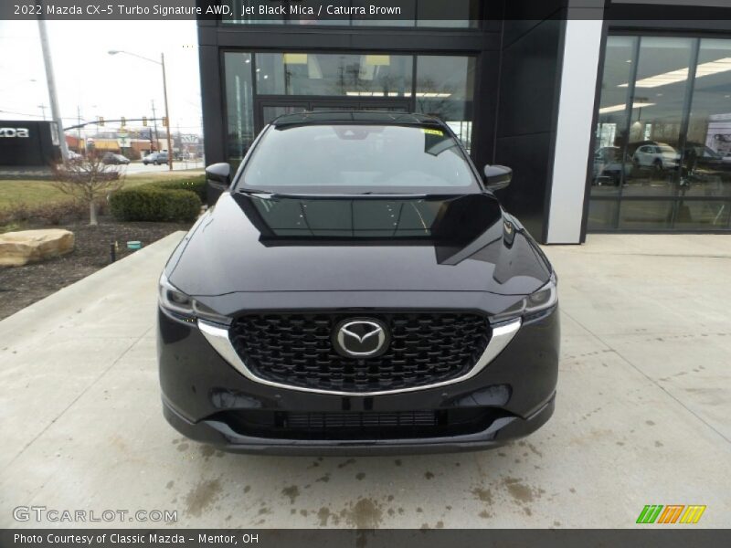 Jet Black Mica / Caturra Brown 2022 Mazda CX-5 Turbo Signature AWD