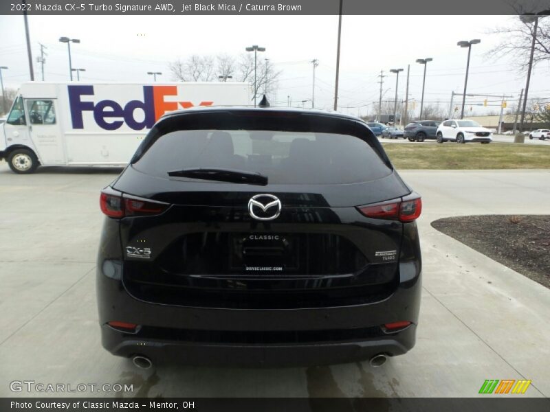 Jet Black Mica / Caturra Brown 2022 Mazda CX-5 Turbo Signature AWD