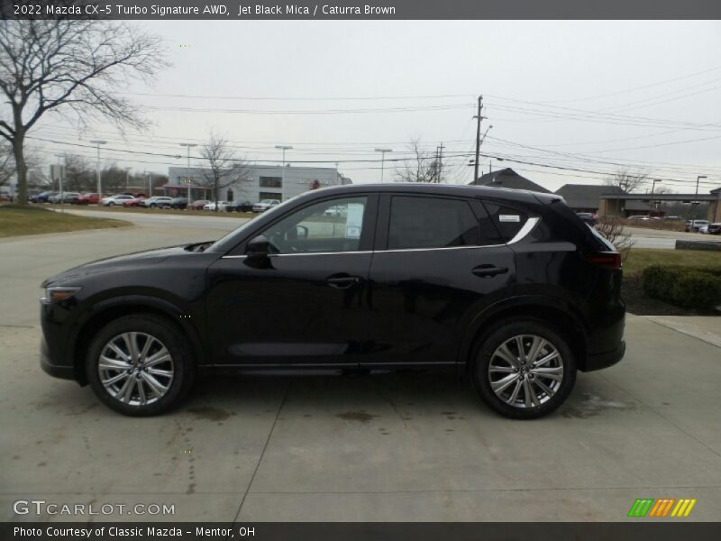 Jet Black Mica / Caturra Brown 2022 Mazda CX-5 Turbo Signature AWD