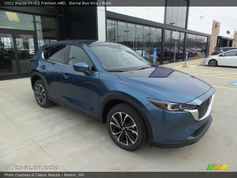 Eternal Blue Mica / Black 2022 Mazda CX-5 S Premium AWD