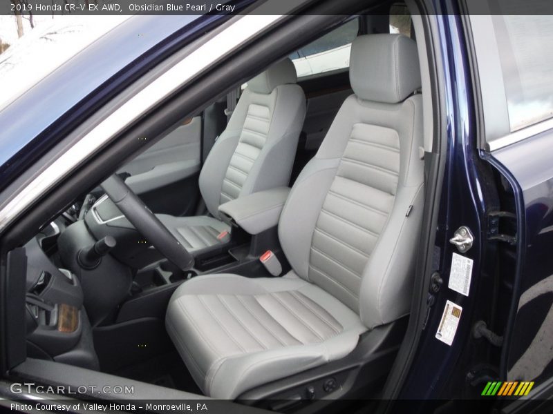 Obsidian Blue Pearl / Gray 2019 Honda CR-V EX AWD