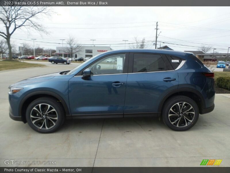 Eternal Blue Mica / Black 2022 Mazda CX-5 S Premium AWD
