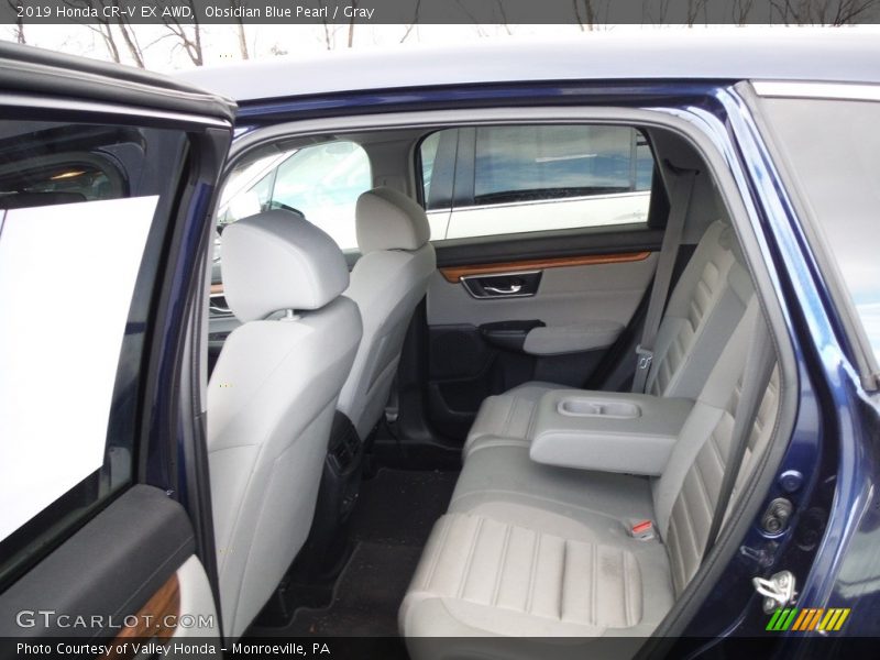 Obsidian Blue Pearl / Gray 2019 Honda CR-V EX AWD