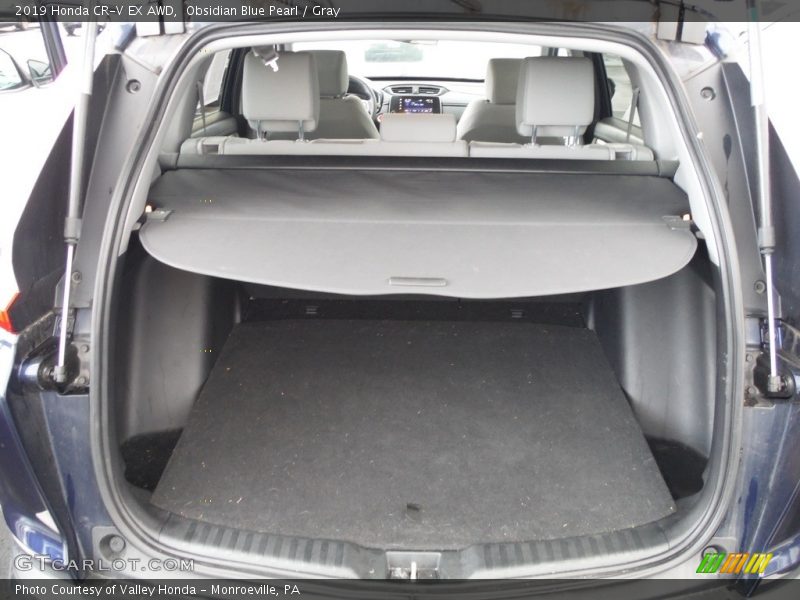 Obsidian Blue Pearl / Gray 2019 Honda CR-V EX AWD