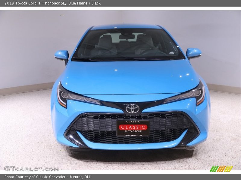 Blue Flame / Black 2019 Toyota Corolla Hatchback SE
