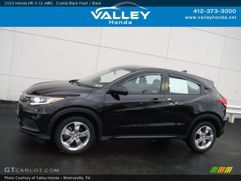 Crystal Black Pearl / Black 2020 Honda HR-V LX AWD