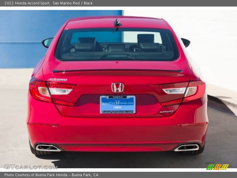 San Marino Red / Black 2022 Honda Accord Sport