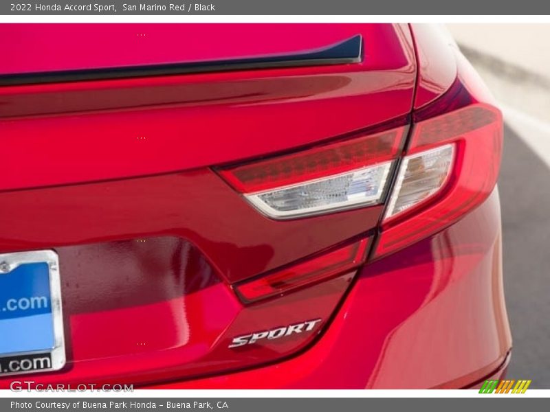 San Marino Red / Black 2022 Honda Accord Sport