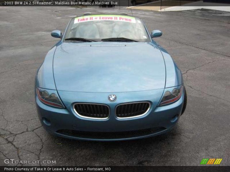 Maldives Blue Metallic / Maldives Blue 2003 BMW Z4 2.5i Roadster