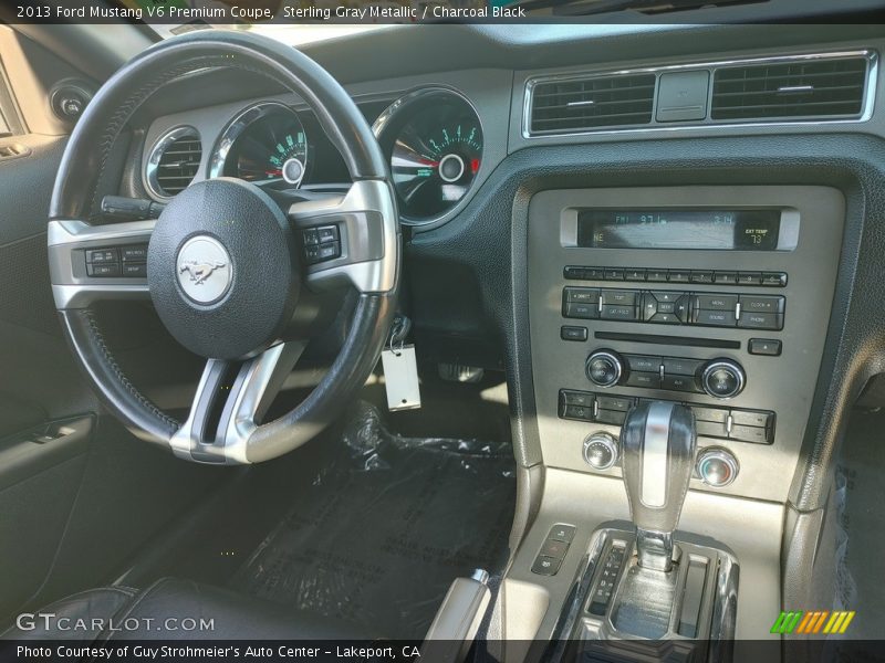 Sterling Gray Metallic / Charcoal Black 2013 Ford Mustang V6 Premium Coupe