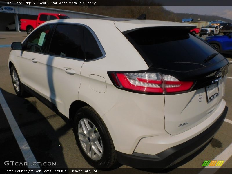 Star White Metallic / Ebony 2022 Ford Edge SEL AWD