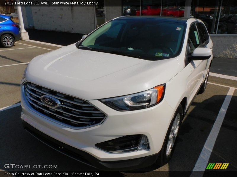 Star White Metallic / Ebony 2022 Ford Edge SEL AWD