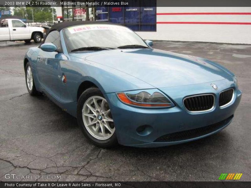 Maldives Blue Metallic / Maldives Blue 2003 BMW Z4 2.5i Roadster
