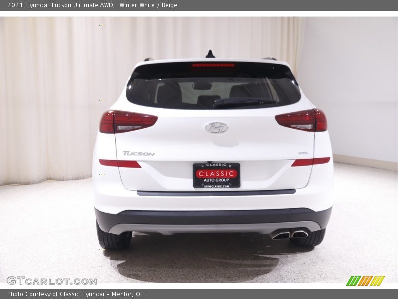 Winter White / Beige 2021 Hyundai Tucson Ulitimate AWD