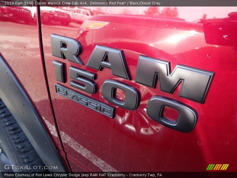 Delmonico Red Pearl / Black/Diesel Gray 2019 Ram 1500 Classic Warlock Crew Cab 4x4