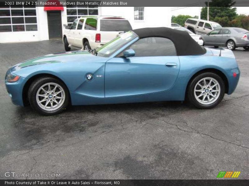 Maldives Blue Metallic / Maldives Blue 2003 BMW Z4 2.5i Roadster