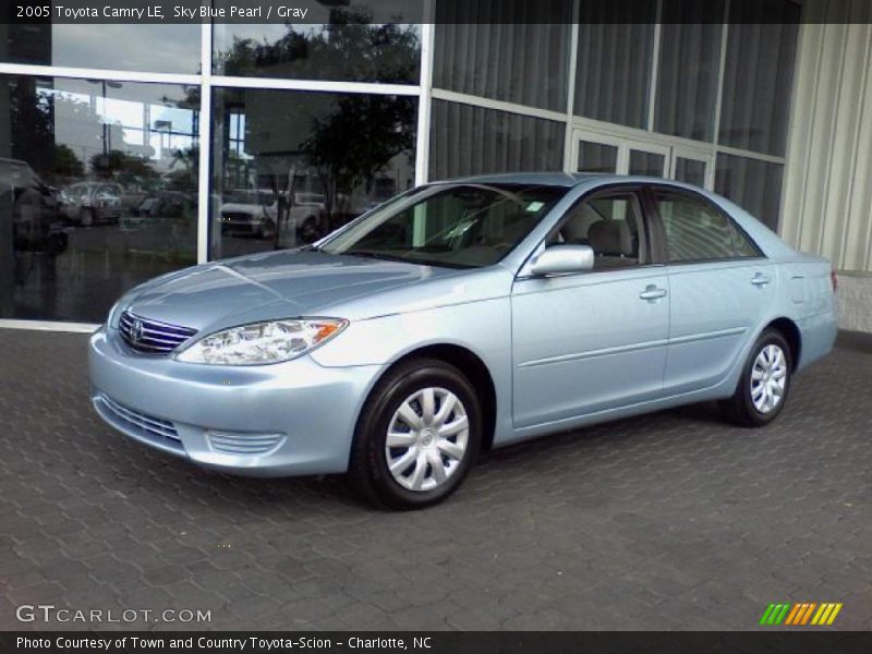 Sky Blue Pearl / Gray 2005 Toyota Camry LE