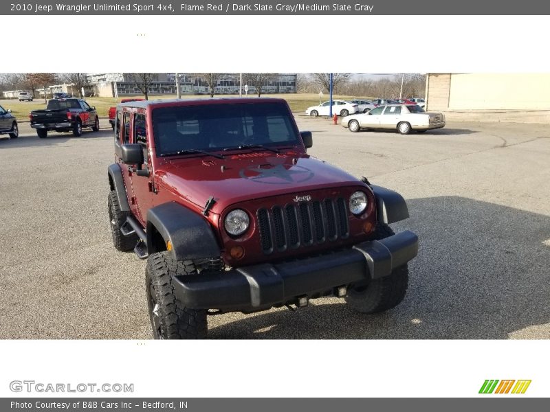 Flame Red / Dark Slate Gray/Medium Slate Gray 2010 Jeep Wrangler Unlimited Sport 4x4