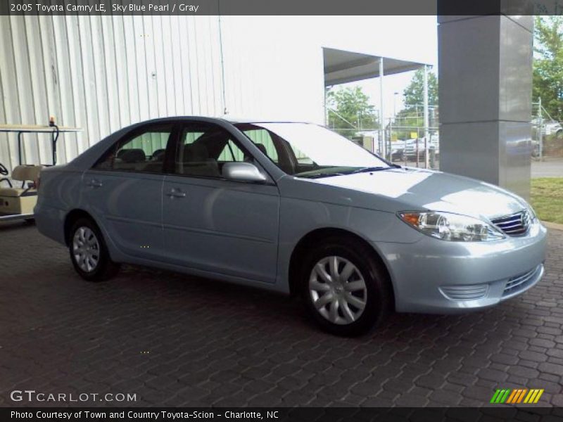 Sky Blue Pearl / Gray 2005 Toyota Camry LE