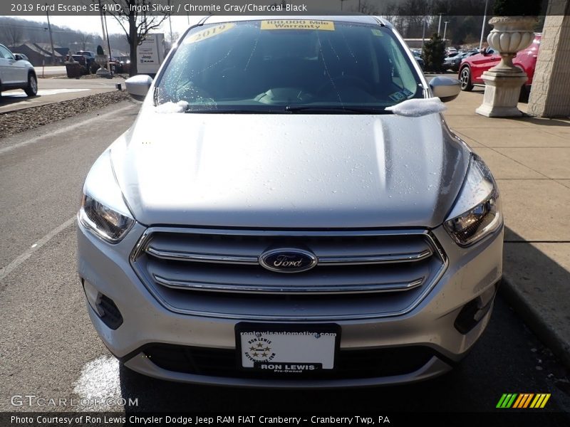 Ingot Silver / Chromite Gray/Charcoal Black 2019 Ford Escape SE 4WD