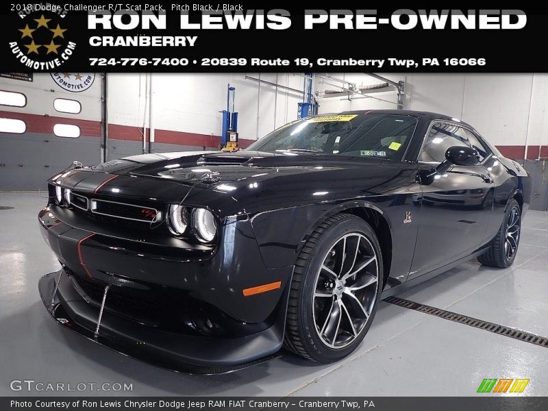 Pitch Black / Black 2018 Dodge Challenger R/T Scat Pack