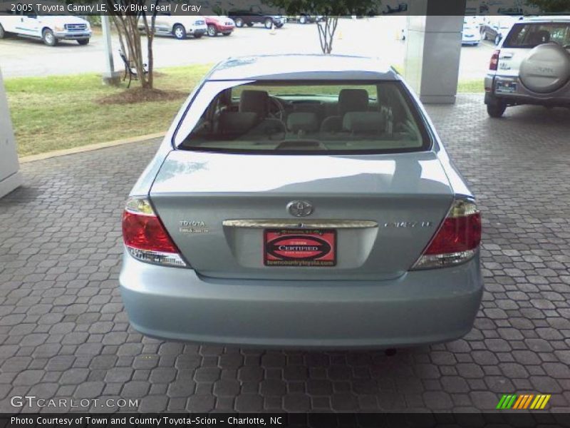 Sky Blue Pearl / Gray 2005 Toyota Camry LE