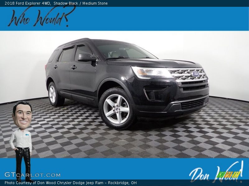 Shadow Black / Medium Stone 2018 Ford Explorer 4WD