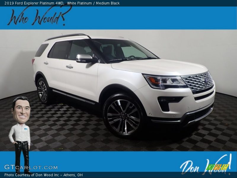 White Platinum / Medium Black 2019 Ford Explorer Platinum 4WD