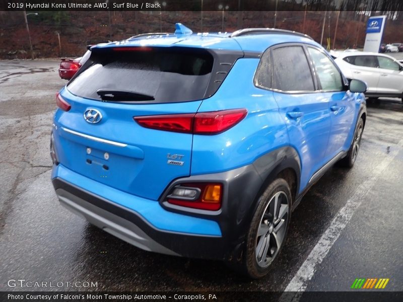 Surf Blue / Black 2019 Hyundai Kona Ultimate AWD