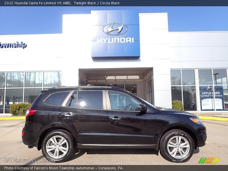 Twilight Black / Cocoa Black 2012 Hyundai Santa Fe Limited V6 AWD