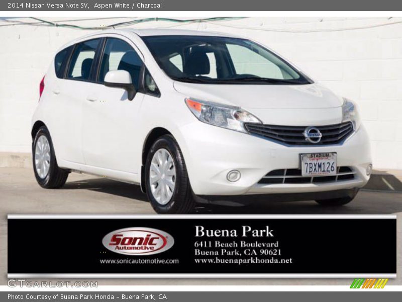 Aspen White / Charcoal 2014 Nissan Versa Note SV