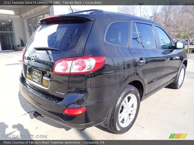 Twilight Black / Cocoa Black 2012 Hyundai Santa Fe Limited V6 AWD