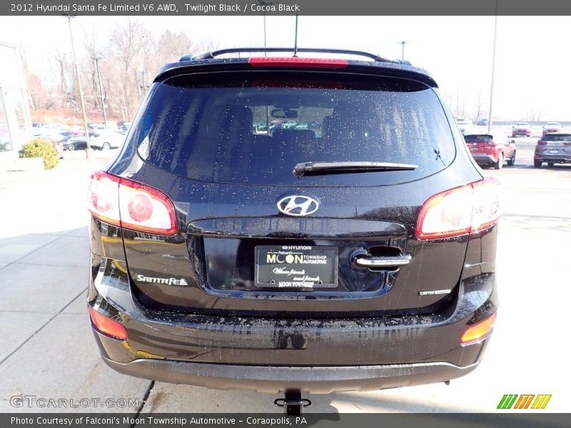 Twilight Black / Cocoa Black 2012 Hyundai Santa Fe Limited V6 AWD