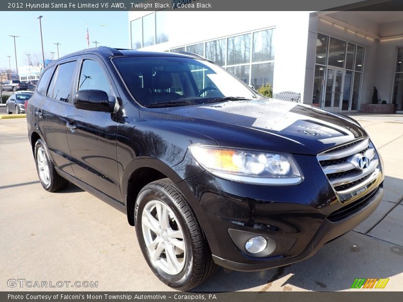 Twilight Black / Cocoa Black 2012 Hyundai Santa Fe Limited V6 AWD